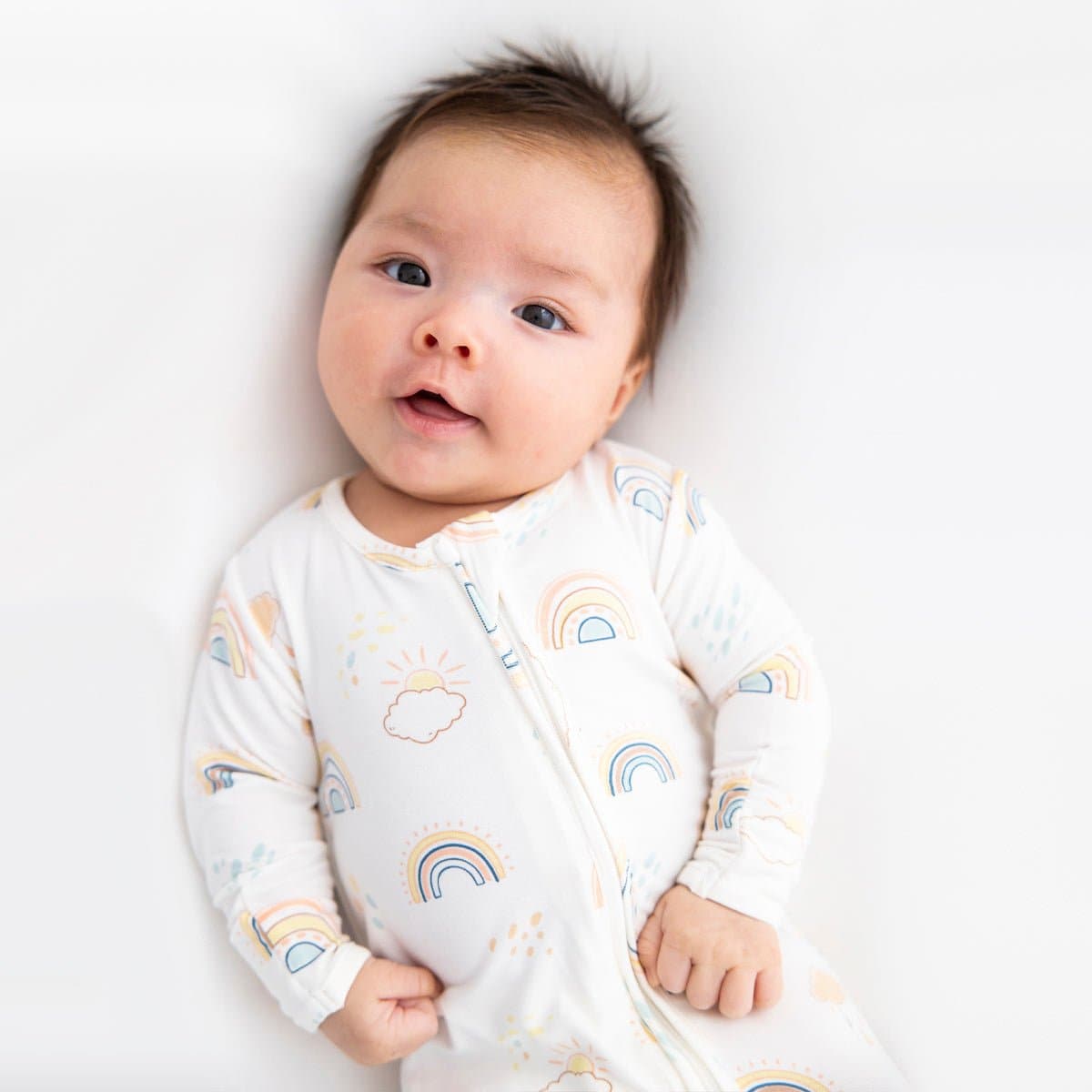 Rainbows Bamboo Convertible Footie - Ivory Soul