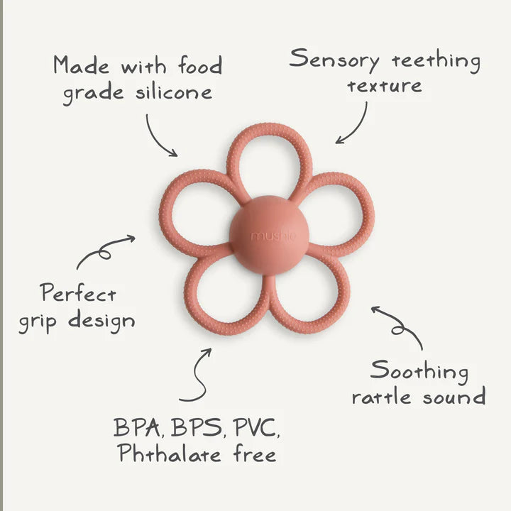 daisy rattle teether