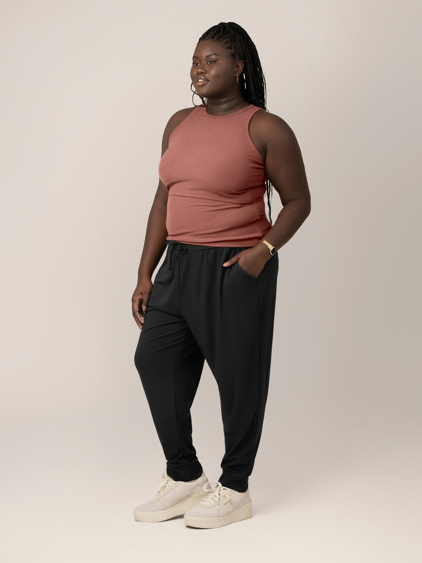 Bamboo Maternity & Postpartum Jogger | Black