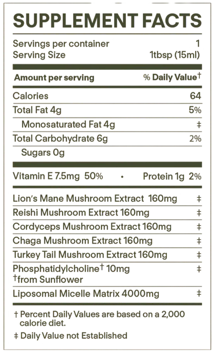 mushroom blend • chocolate almond