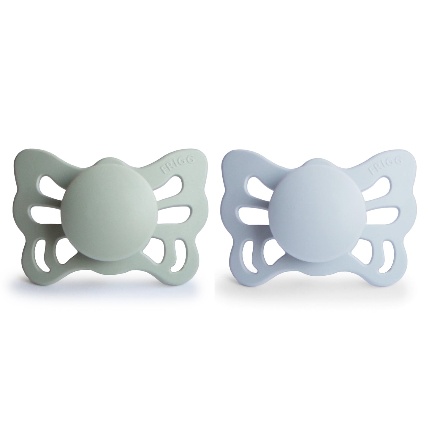 FRIGG Butterfly Anatomical Silicone Pacifier 2-Pack (0-6 Months)