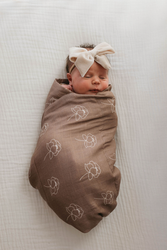 Muslin Swaddle | Sweet Dreams Floral - Ivory Soul