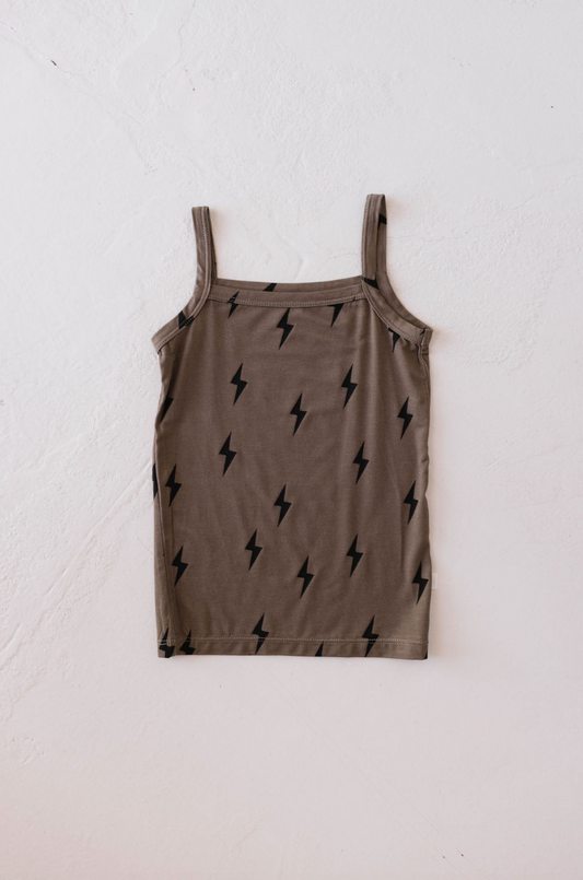 Basic Bamboo Tank | Lightning Bolt - Ivory Soul