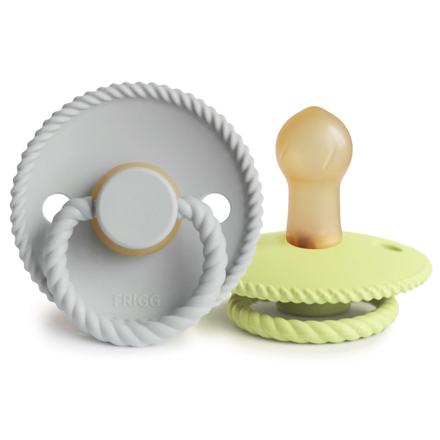 FRIGG Rope Natural Rubber Pacifier 2-Pack - Ivory Soul