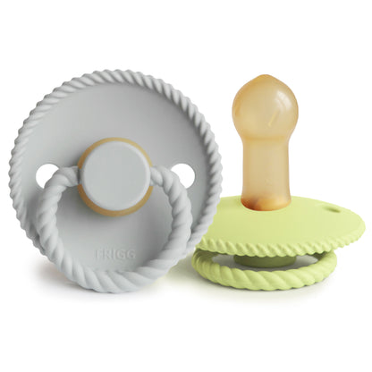 FRIGG Rope Natural Rubber Pacifier 2-Pack - Ivory Soul