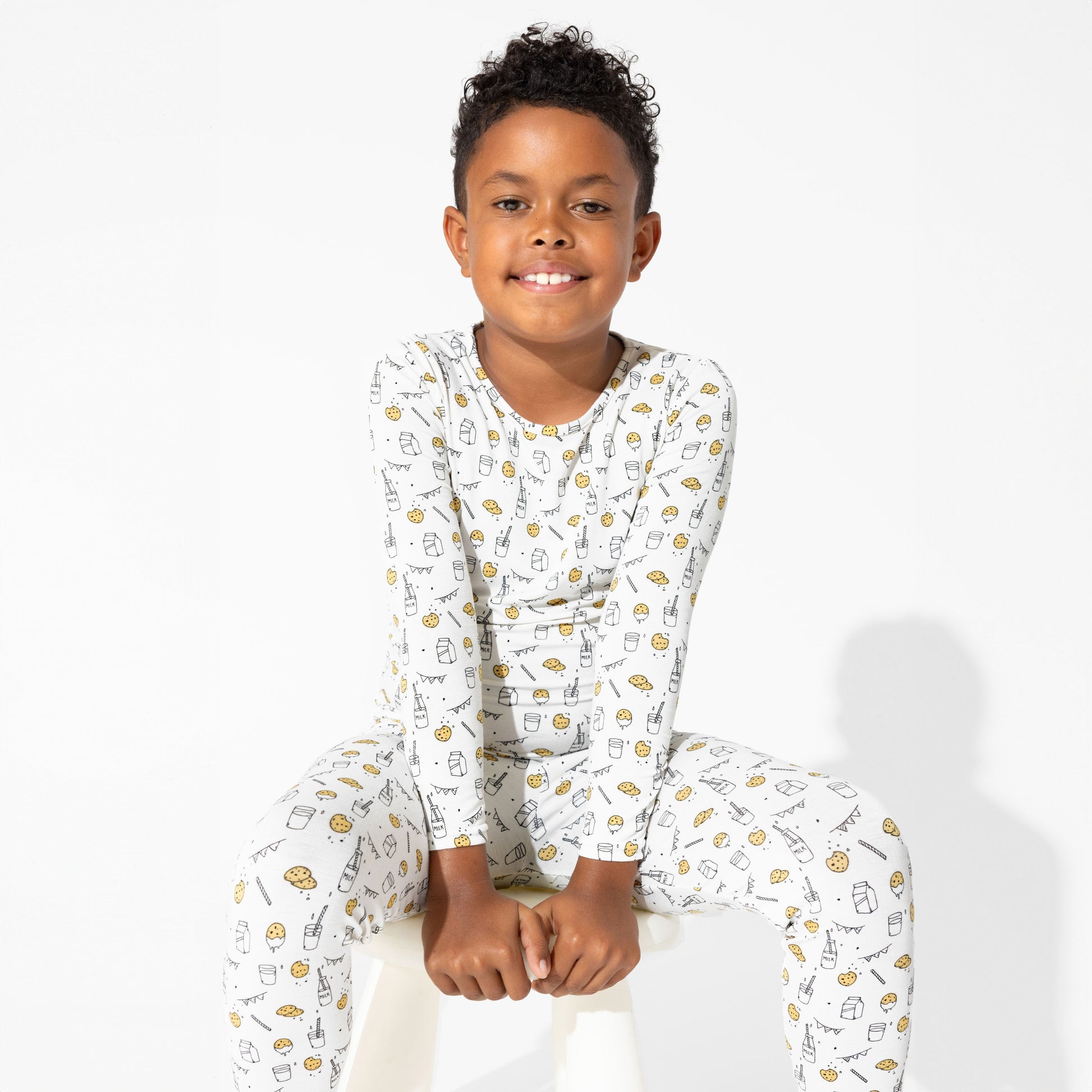 Milk & Cookies Original Bamboo Kids Pajamas - Ivory Soul