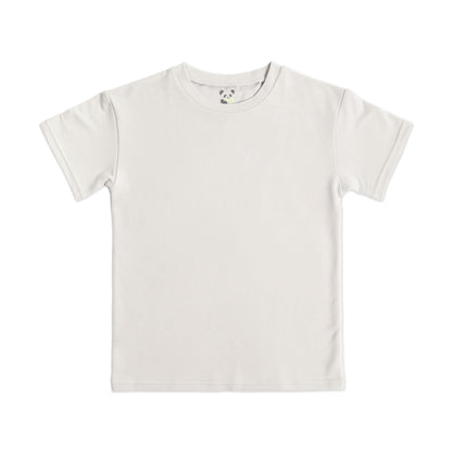 Bone White Bamboo Terry Kids Oversized T-Shirt