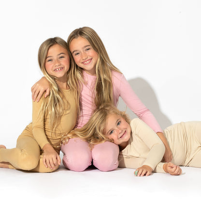 Latte Bamboo Kids Pajamas - Ivory Soul