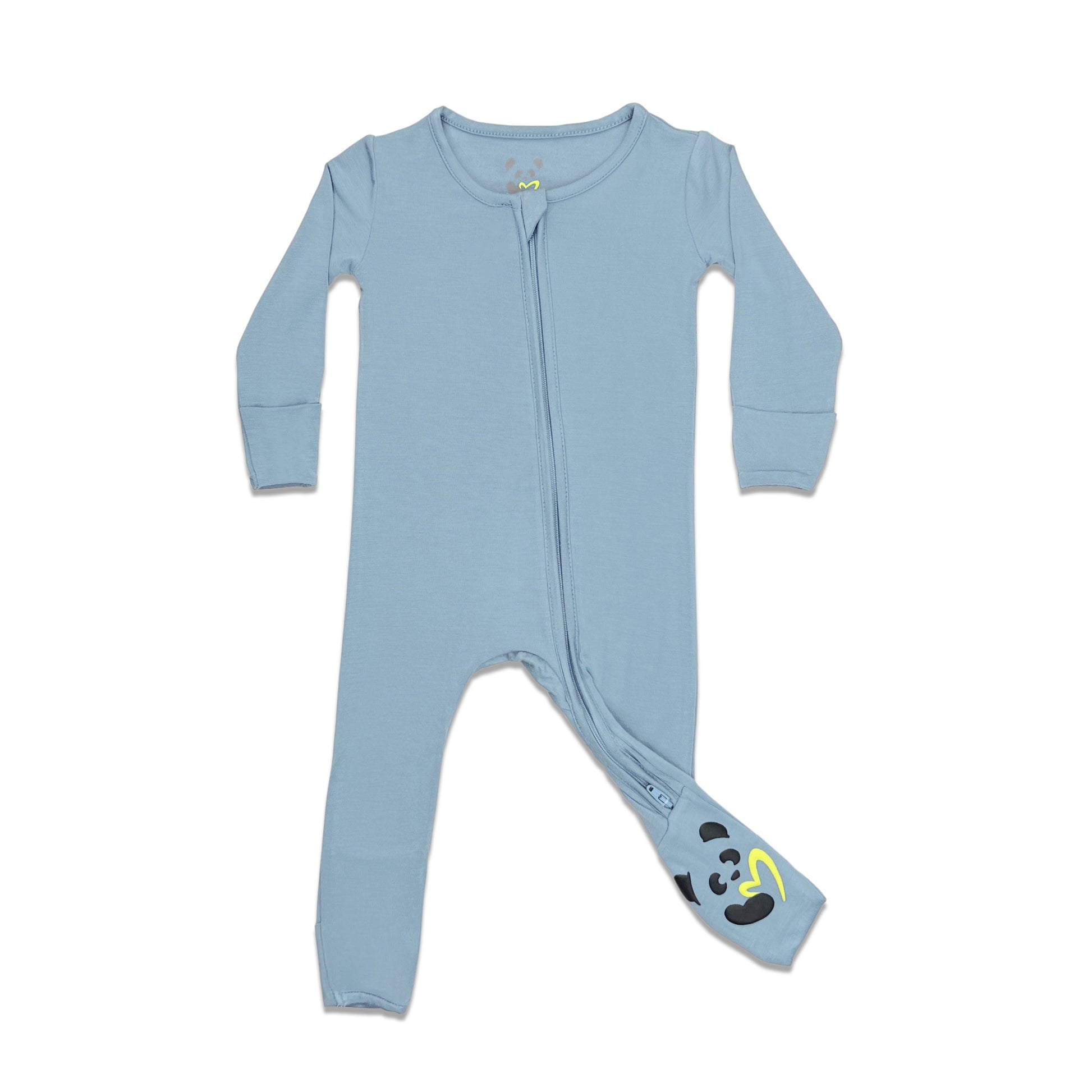 Oasis Teal Bamboo Convertible Footie - Ivory Soul