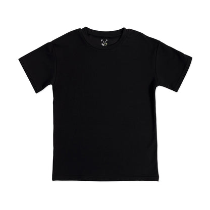 Obsidian Black Bamboo Terry Kids Oversized T-Shirt