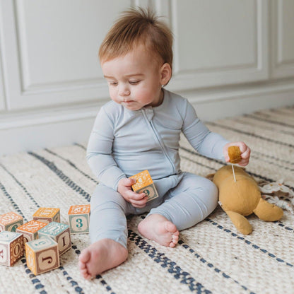 Cloud Grey Bamboo Convertible Footie - Ivory Soul