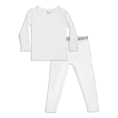 Milk White Bamboo Kids Pajamas