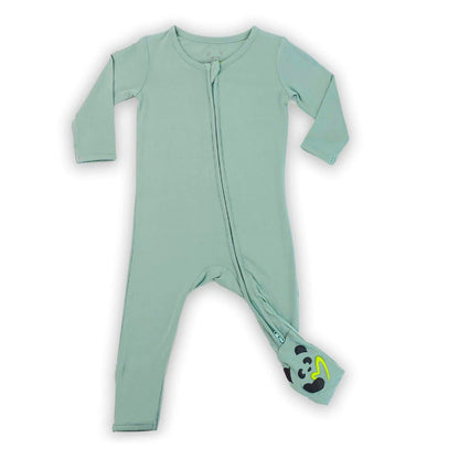 Misty Green Bamboo Convertible Footie - Ivory Soul