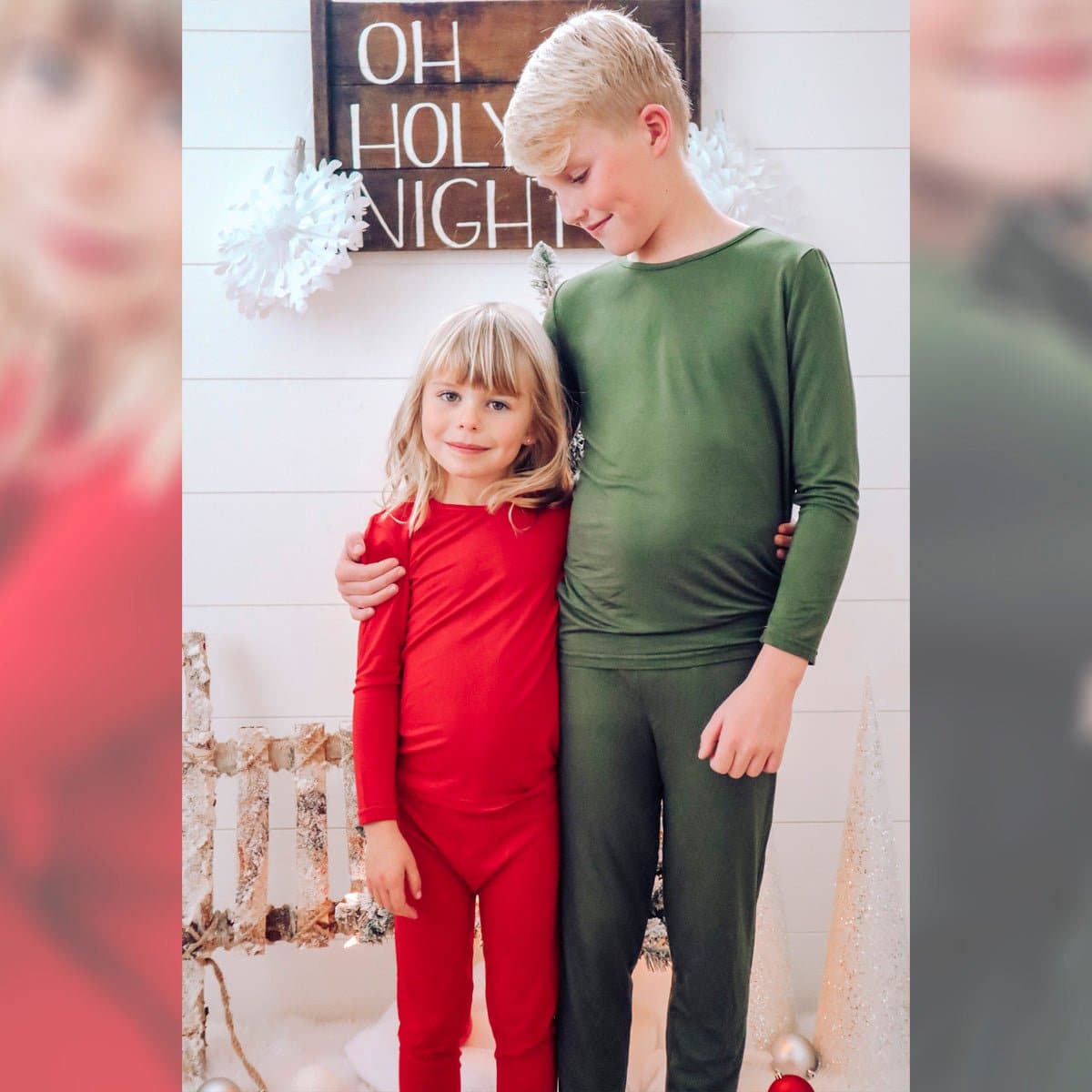 Winterberry Red Kids Bamboo Pajamas