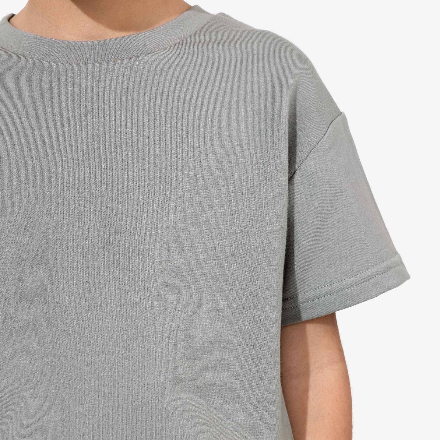 Stormy Grey Bamboo Terry Kids Oversized T-Shirt