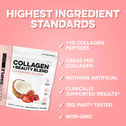 strawberry colada collagen + beauty blend | 30 servings