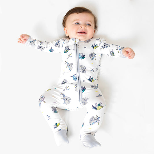 Koala Bamboo Convertible Footie - Ivory Soul