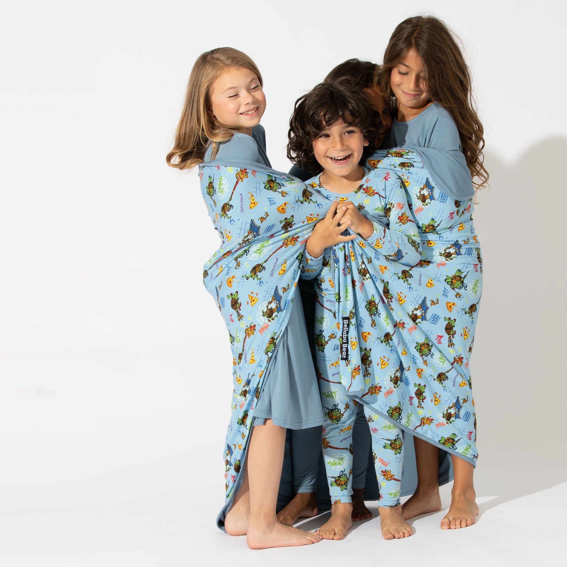 Oasis Teal Bamboo Girls' Long Sleeve Dress - Ivory Soul