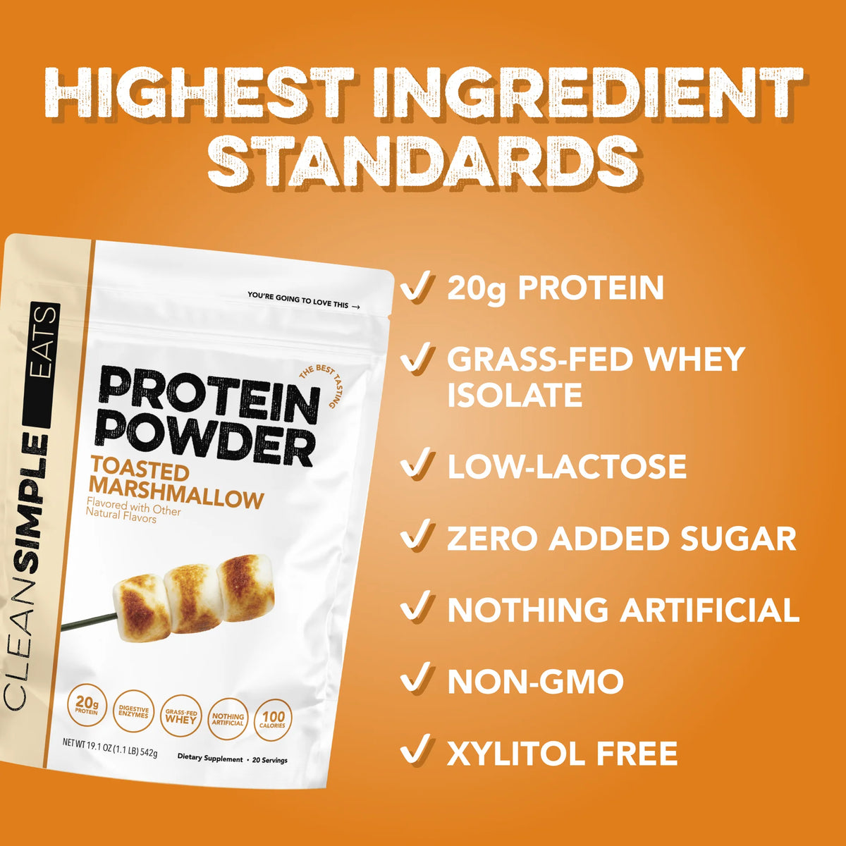 toasted marshmallow protein powder | 20 servings