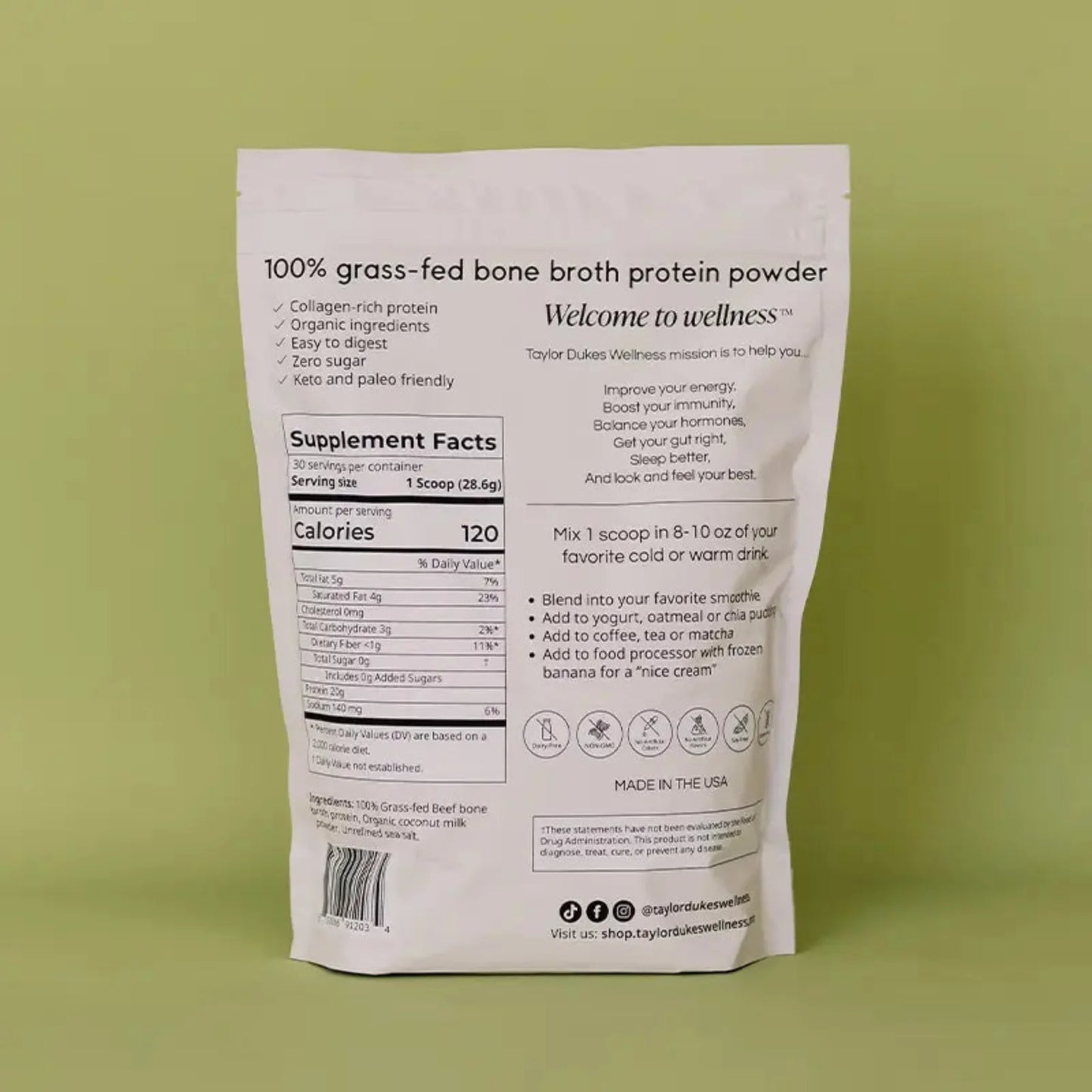 unflavored bone broth protein