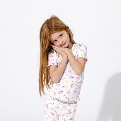 Unicorn Bamboo Kids Pajama Short Set