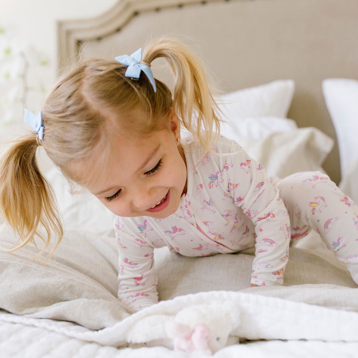 Unicorn Bamboo Convertible Footie - Ivory Soul