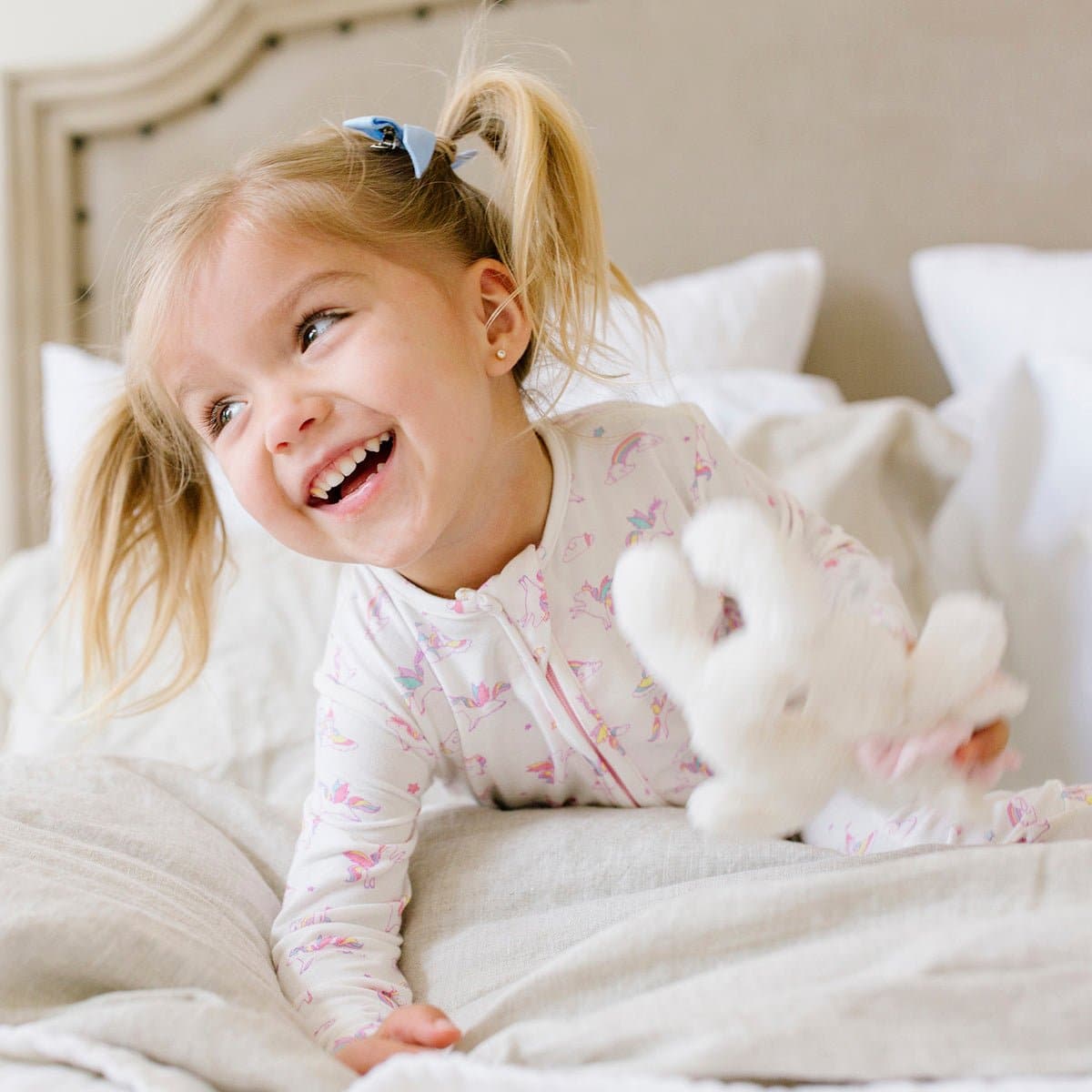 Unicorn Bamboo Convertible Footie - Ivory Soul