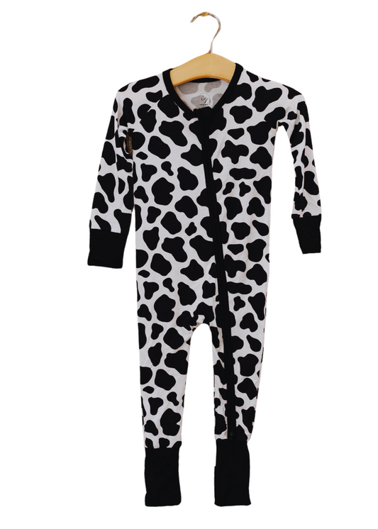 cow print bamboo sleeper • ivory soul exclusive
