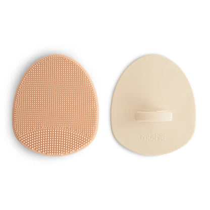 cradle cap brush, two pack - blush/shifting sand
