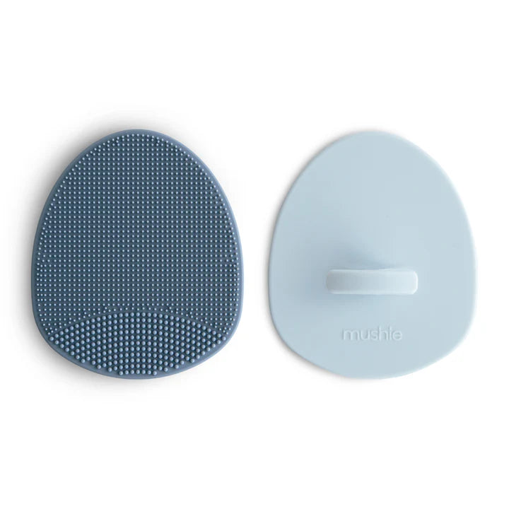 cradle cap brush, two pack - tradewinds/periwinkle