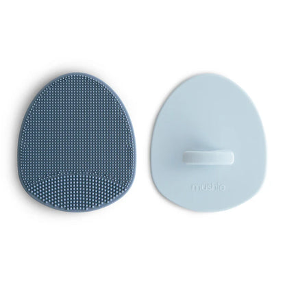 cradle cap brush, two pack - tradewinds/periwinkle