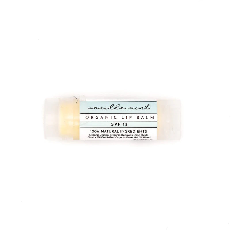 vanilla mint organic lip balm