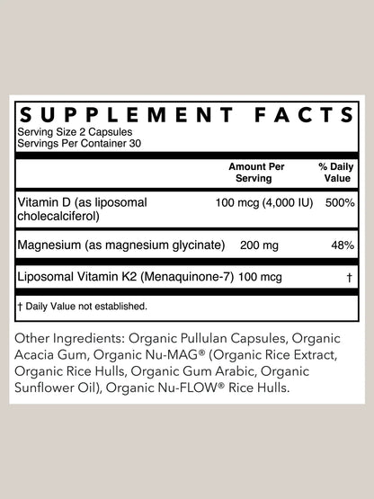 liposomal vitamin d3 + k2