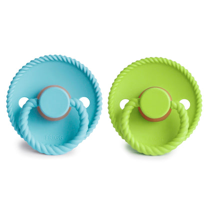 FRIGG Rope Natural Rubber Pacifier 2-Pack - Ivory Soul