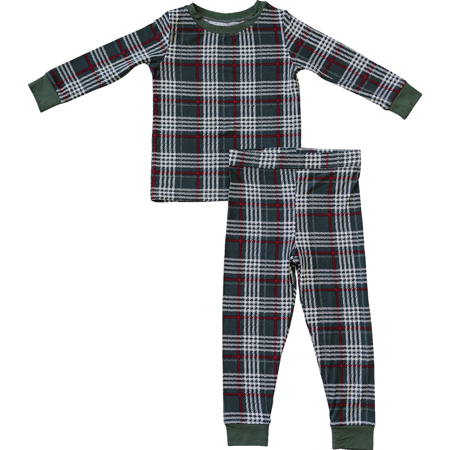 Green Plaid Bamboo Cozy Set - Ivory Soul