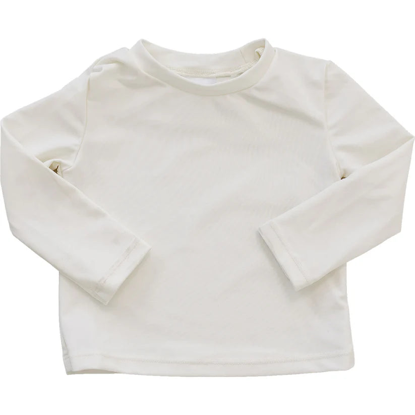 cream long sleeve rash guard
