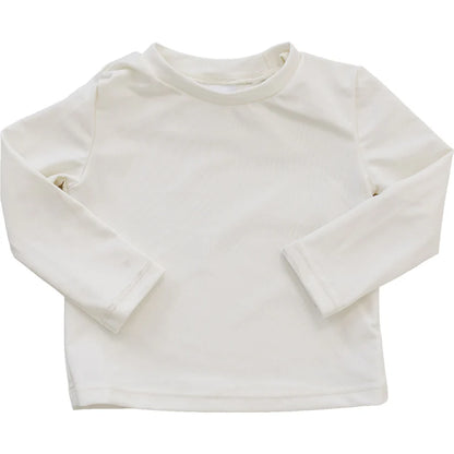cream long sleeve rash guard