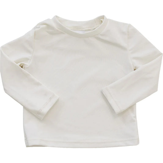 cream long sleeve rash guard