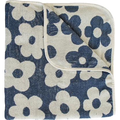 floral organic cotton beach towel