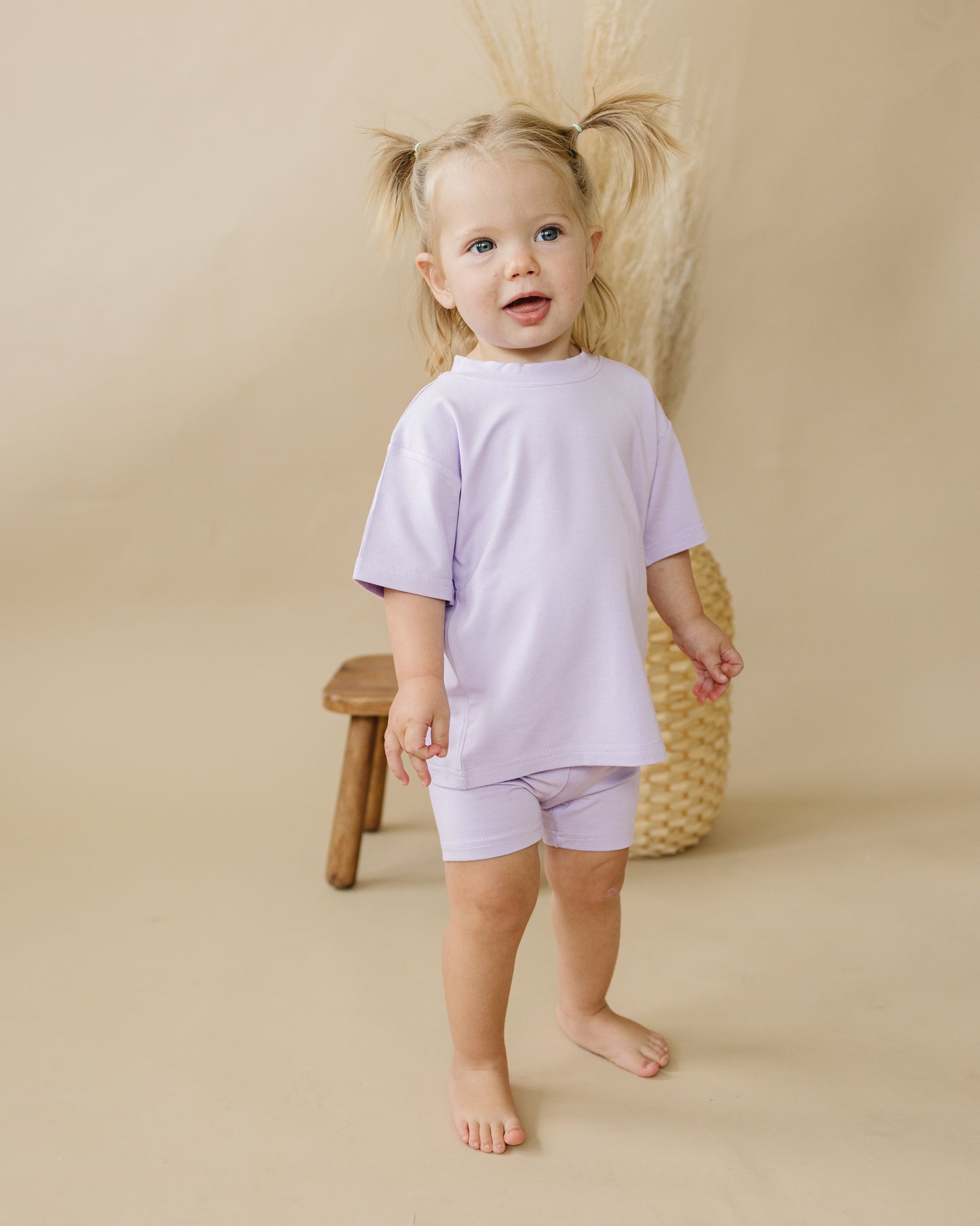 Bamboo Tee & Bike Shorts Set