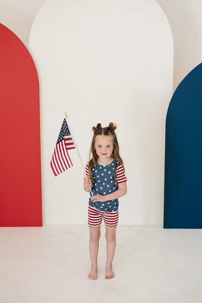 Stars + Stripes Bamboo Cozy Short Set