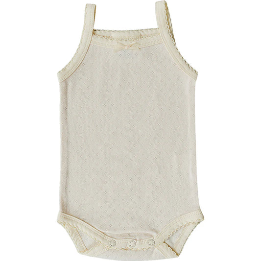 yellow pointelle tank bodysuit