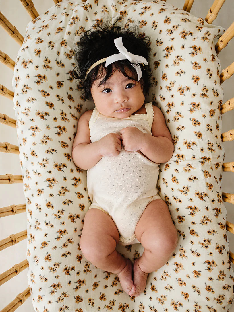 yellow pointelle tank bodysuit