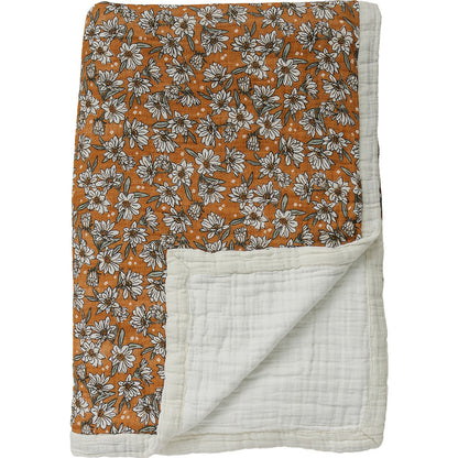 Magnolia Floral Twin Muslin Quilt - Ivory Soul