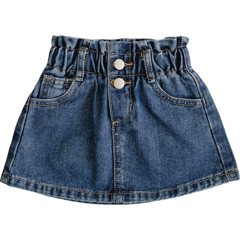 dark wash denim skirt
