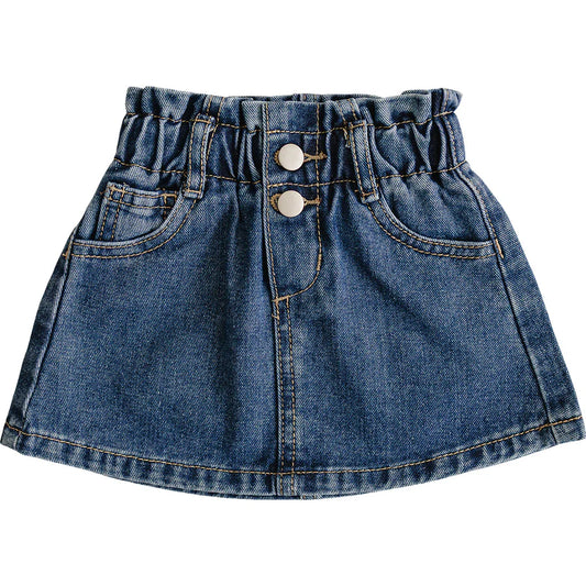 dark wash denim skirt