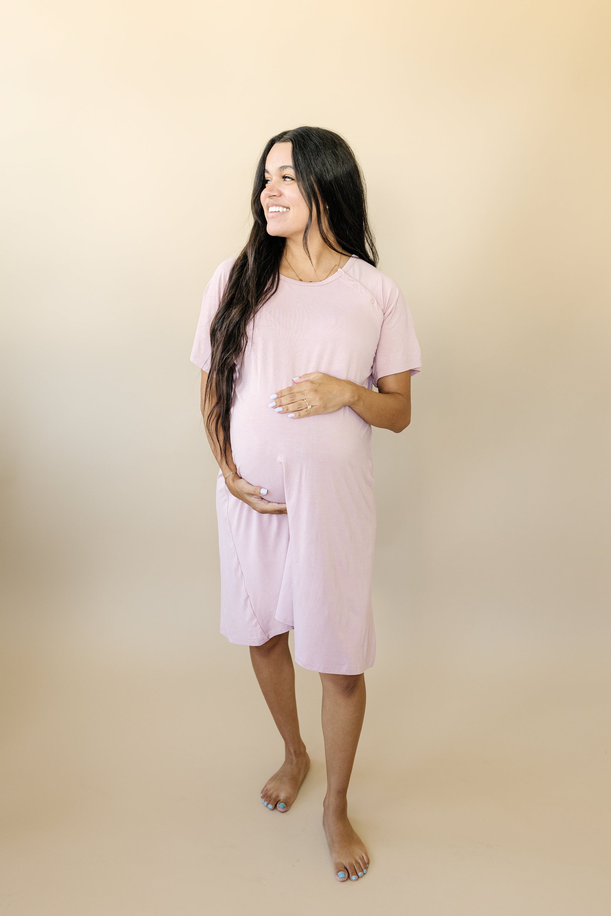 Bamboo Labor & Delivery Gown - Ivory Soul