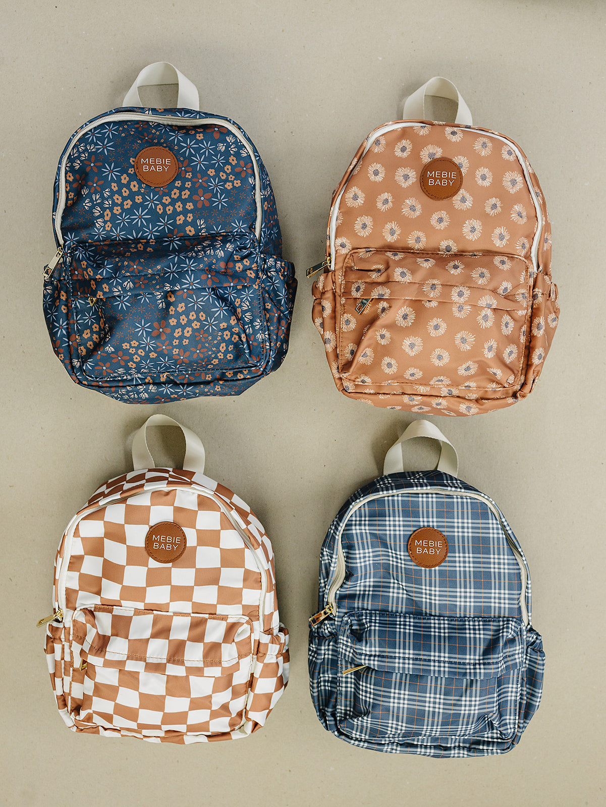 Rust Wavy Checkered Mini Backpack - Ivory Soul