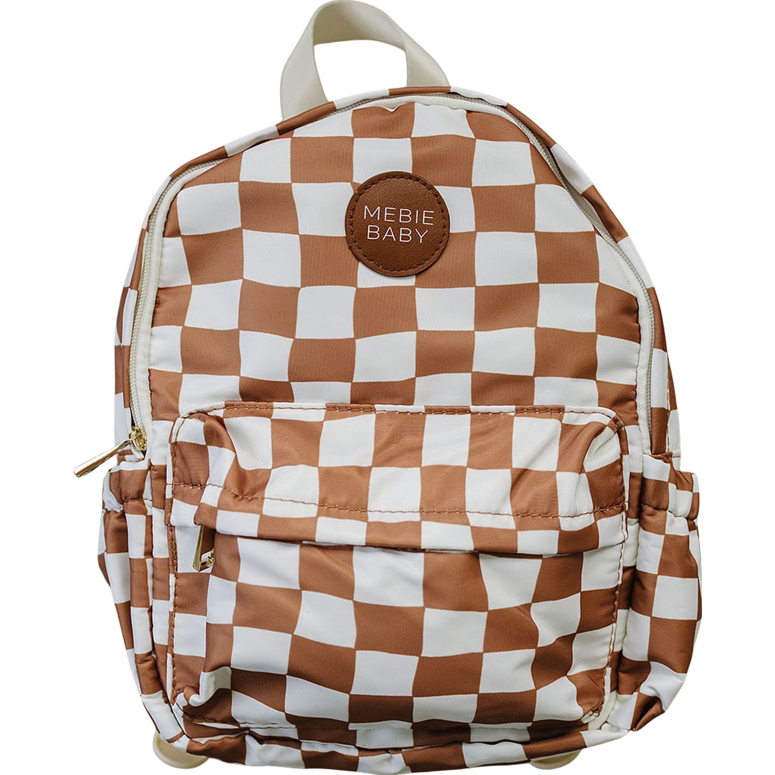 Rust Wavy Checkered Mini Backpack - Ivory Soul