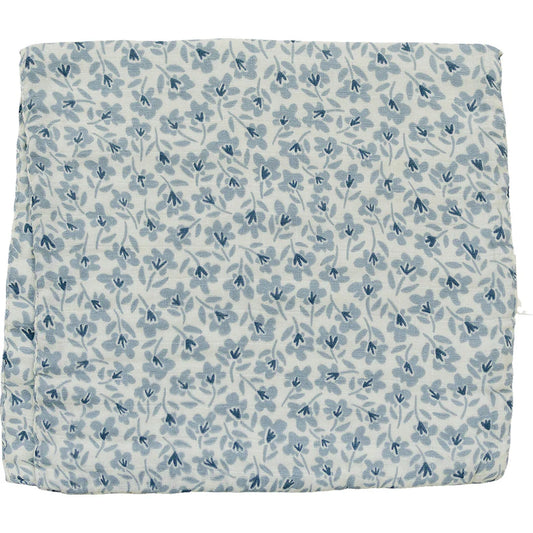 blue blossom muslin burp cloth